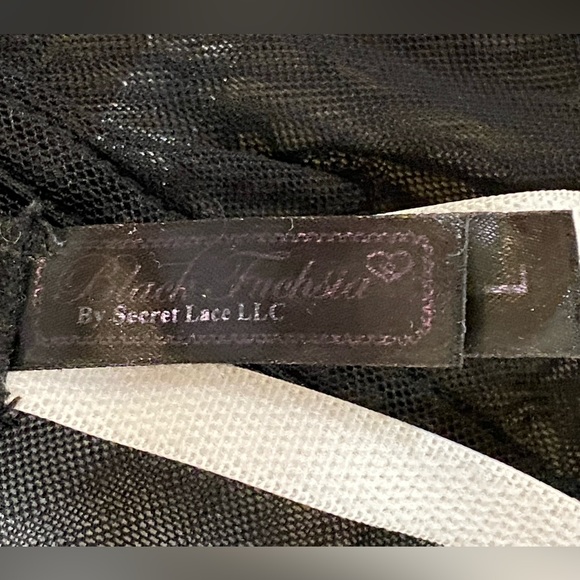 Fuchsia Black Lace Bustier - Size L - Picture 8 of 9